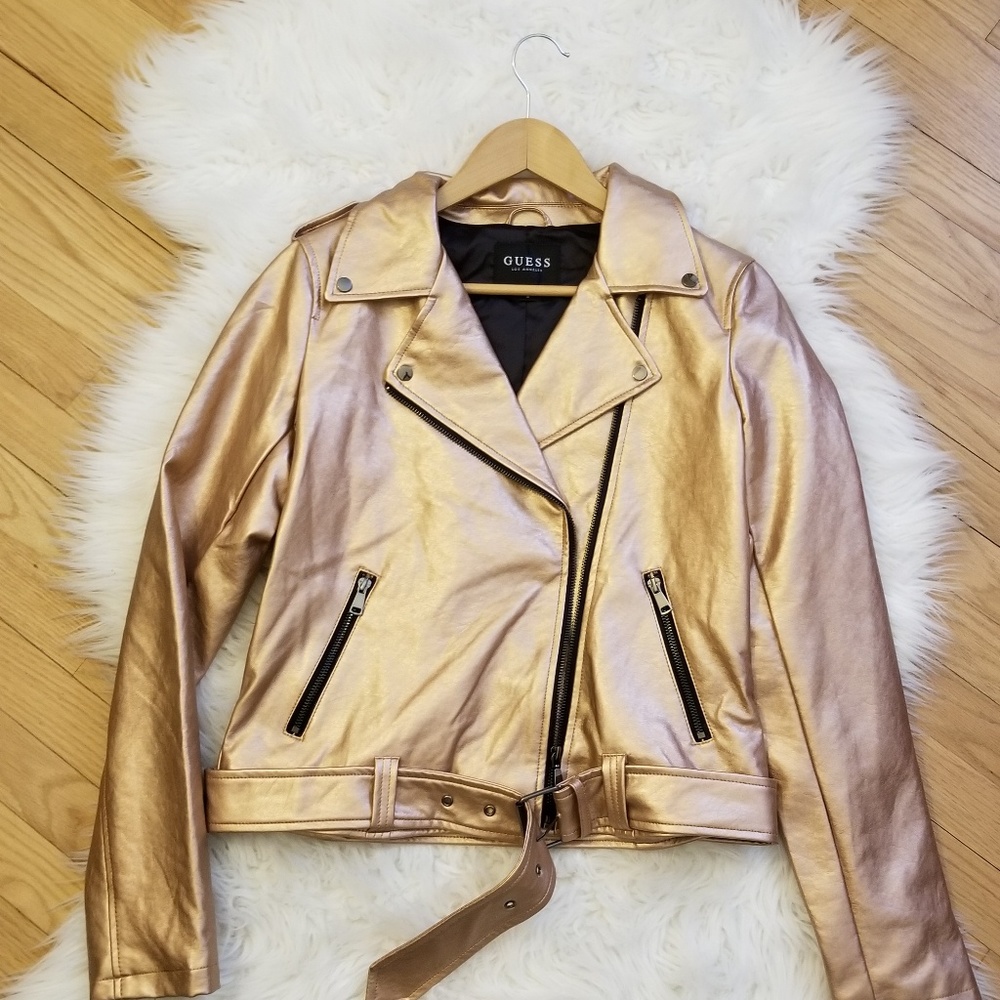 Fall Jacket, Faux Leather in Size Medium